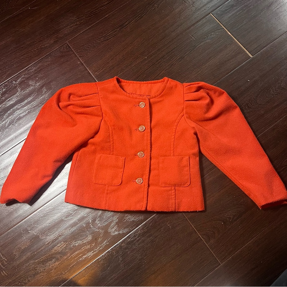 Janie and Jack Burnt Orange Preppy Classy Button-Up Jacket Girl 2T